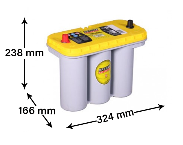 Autobatterie 12V 75AH OPTIMA YELLOW TOP S 5.5.