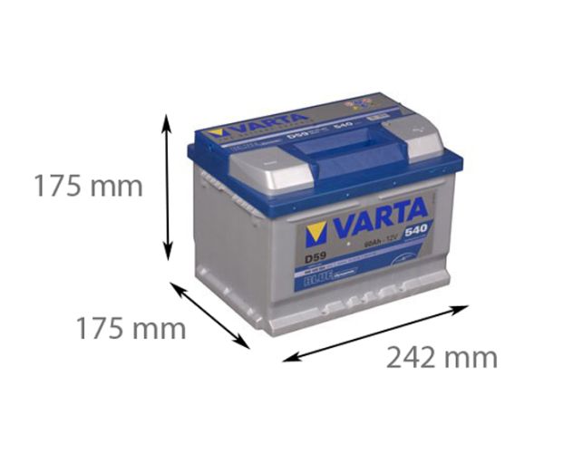 Køb VARTA D59 12V 60Ah (Bilbatteri) hos Batteribyen