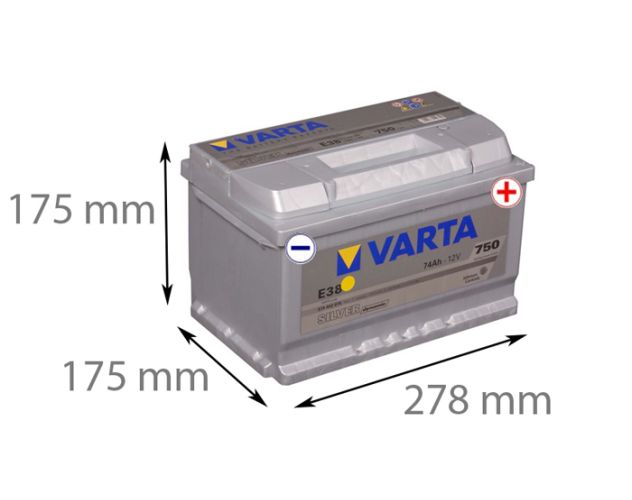 Køb VARTA E38 12V 74Ah (Bilbatteri) hos Batteribyen