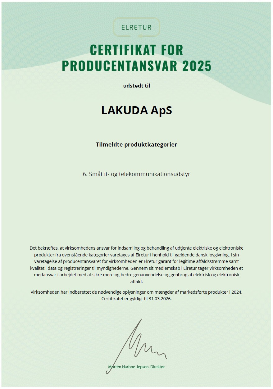 Elretur certifikat 2025